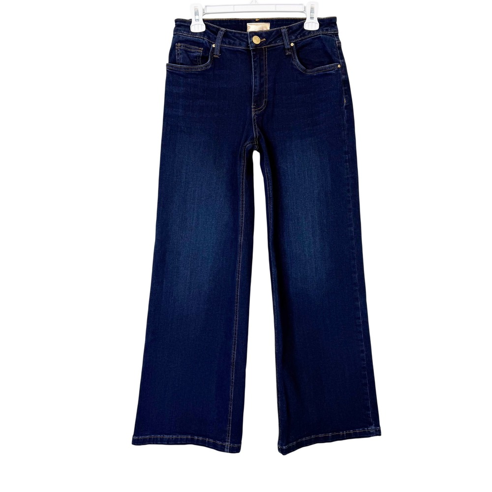 Kut from the Kloth Wide Leg Jeans Women's 6 Dark Wash Stretch